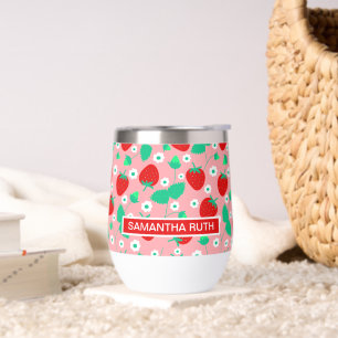 Personalisierte Erdbeere und Daisy-Blume Niedlich