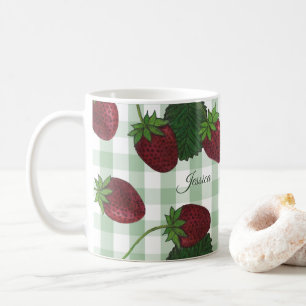 Personalisierte Erdbeere Wein Tuch Kaffee Tasse