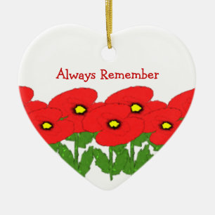 Personalisierte Erinnerung an die Poppies-Gestaltu Keramik Ornament