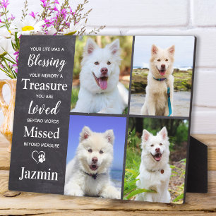 Personalisierte Erinnerung an Hunde 4 Foto Fotoplatte