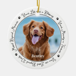 Personalisierte Erinnerung an Hunde-Foto Keramik Ornament