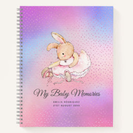 Personalisierte ERINNERUNGEN MY BABY - Rabbit Ball Notizbuch