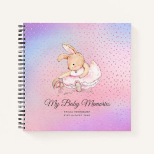 Personalisierte ERINNERUNGEN MY BABY - Rabbit Ball Notizbuch