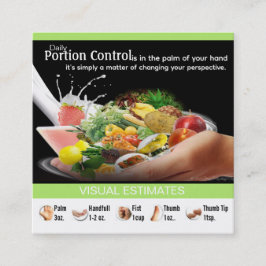 Personalisierte Ernährung Gecoacht Visitenkarten Quadratische Visitenkarte