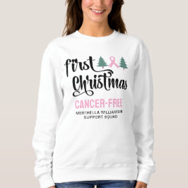 Personalisierte ERSTE CHRISTMAS Brustkrebs kostenl Sweatshirt