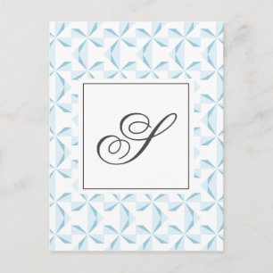 Personalisierte erste Sky Blue Pinwheels Postkarte