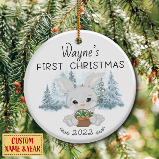 Personalisierte erste Weihnachten, Baby's First Ce Keramik Ornament