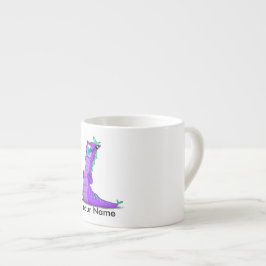 Personalisierte Espresso-Tasse mit "L" Monster Espressotasse