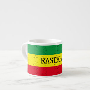 Personalisierte Espressokaffeetasse mit Rastafari- Espressotasse