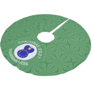 Personalisierte EU-Engel-Weihnachtsflagge Polyester Weihnachtsbaumdecke
