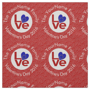 Personalisierte EU-Flagge LOVE Herz-Flagge  Stoff