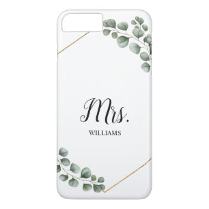Personalisierte Eukalyptus-Grün-Frau Bride Case-Mate iPhone Hülle
