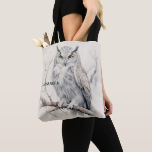 Personalisierte Eule-Tote-Tasche - Naturlich Inspi