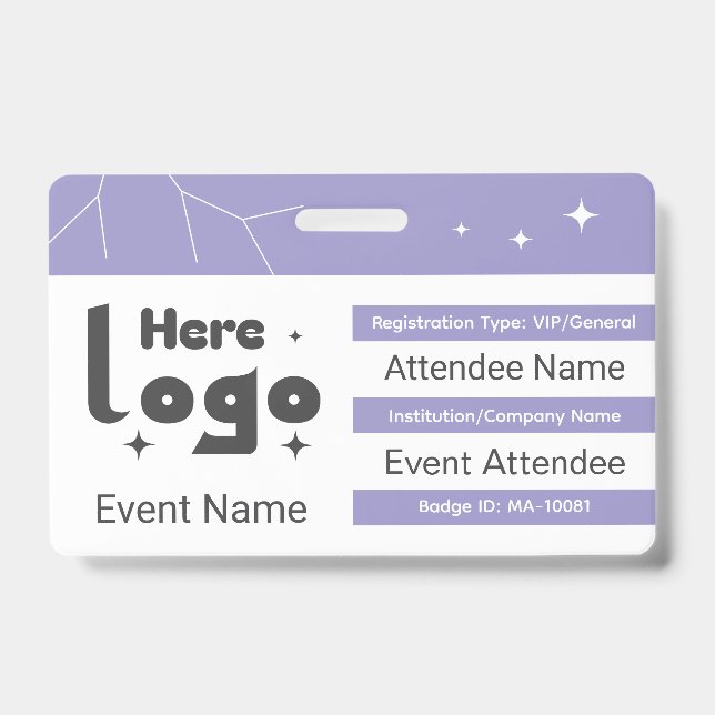 Personalisierte Eventausweis-ID Ausweis (Vorderseite)