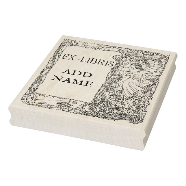 Personalisierte Ex-Libris-Ahorn-Briefmarke Gummistempel (Stempel)
