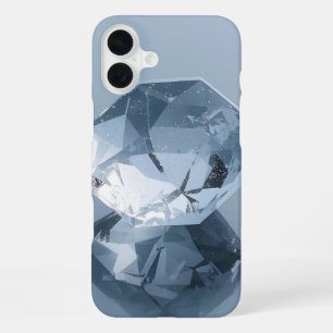Personalisierte facettierte Edelsteinabdeckung – F iPhone 16 Plus Hülle
