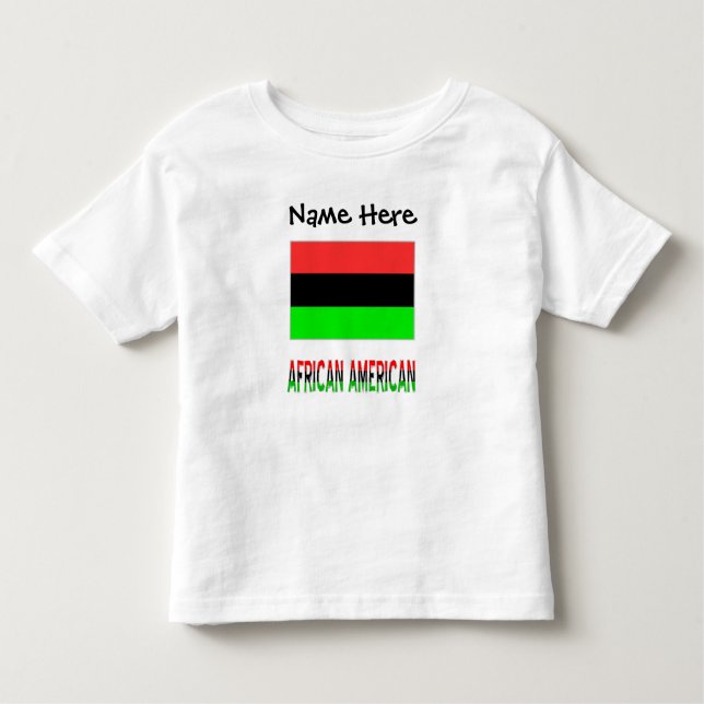 Personalisierte Fahne der Afrikanischen Diaspora Kleinkind T-shirt (Vorderseite)