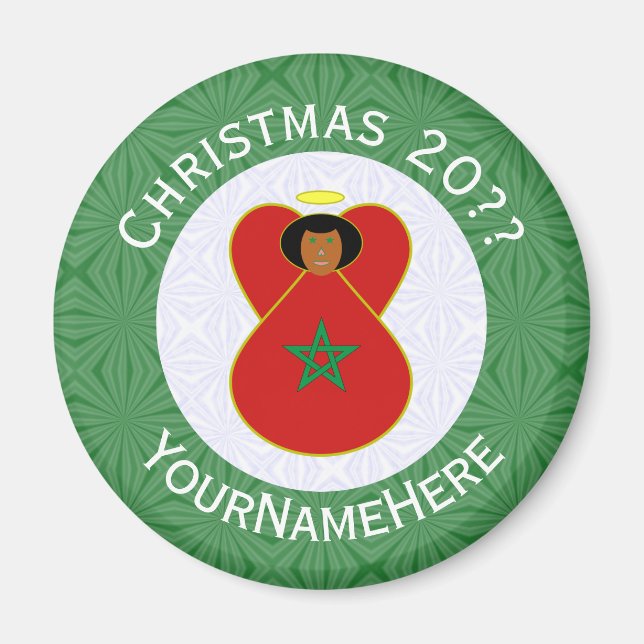 Personalisierte Fahne des marokkanischen Heiligen  Magnet (Vorne)