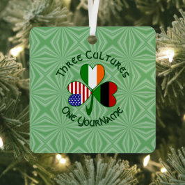 Personalisierte Fahne für afrikanisches irisches K Ornament Aus Metall