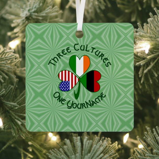 Personalisierte Fahne für afrikanisches irisches K Ornament Aus Metall (InSitu)