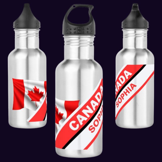 Personalisierte Fahne Patriotic Canada Edelstahlflasche (Von Creator hochgeladen)