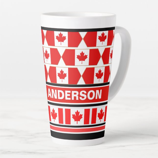 Personalisierte Fahne Patriotic Canada Milchtasse (Rechte Ecke)