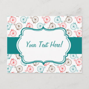 Personalisierte Fahrradkarte Postkarte