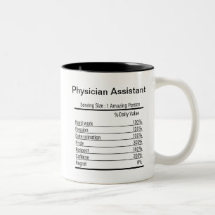 Personalisierte Fakten für die Assistenzernährung Zweifarbige Tasse