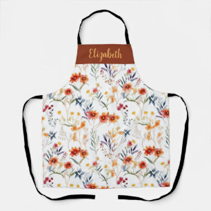 Personalisierte Fall Wasserfarben Garten All-Over- Schürze