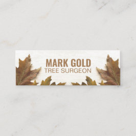 Personalisierte "Fallen Blätter auf Holz" Social M Mini Visitenkarte