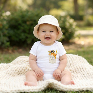 Personalisierte falsche Taschenbiene Baby Strampler