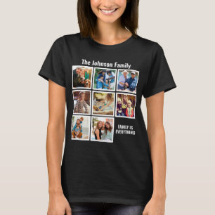 Personalisierte Familie ist alles FotoCollage T-Shirt