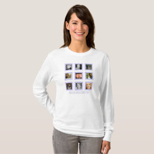 Personalisierte Familie: Lila Rahmen: Picture Tshi T-Shirt
