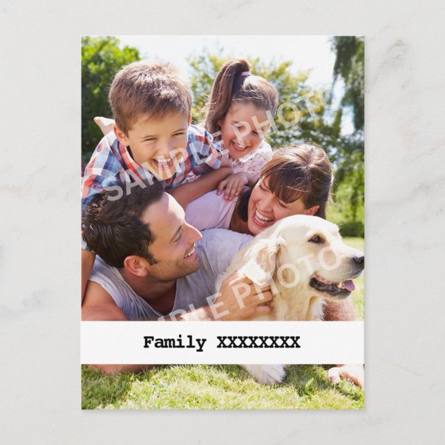 Personalisierte Familie Postkarte (Vorderseite)