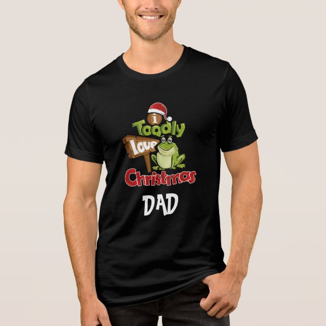 Personalisierte Familie Toadly Liebe Weihnachten V Tri-Blend Shirt (Vorderseite)