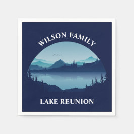 Personalisierte Familie Wiedersehen Blue Lake Vaca Serviette