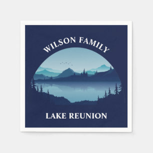 Personalisierte Familie Wiedersehen Blue Lake Vaca Serviette