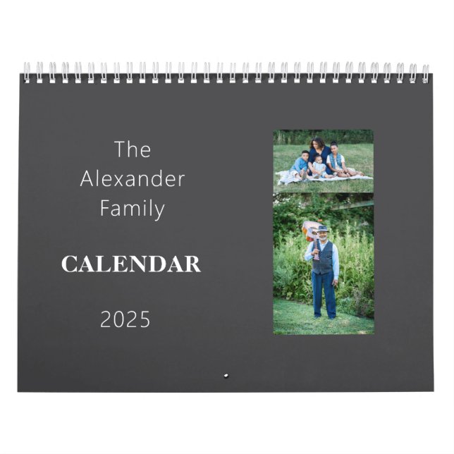 Personalisierte Familie Zwei Bilder pro Seite Kalender (Titelbild)