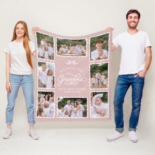 Personalisierte Familien-Foto-Collage-Decke für Om Fleecedecke
