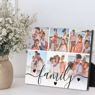 Personalisierte Familien-Foto-Collage Fotoplatte