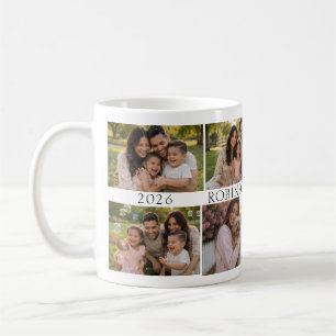 Personalisierte Familien-Foto-Collage mit 8 Fotos Kaffeetasse