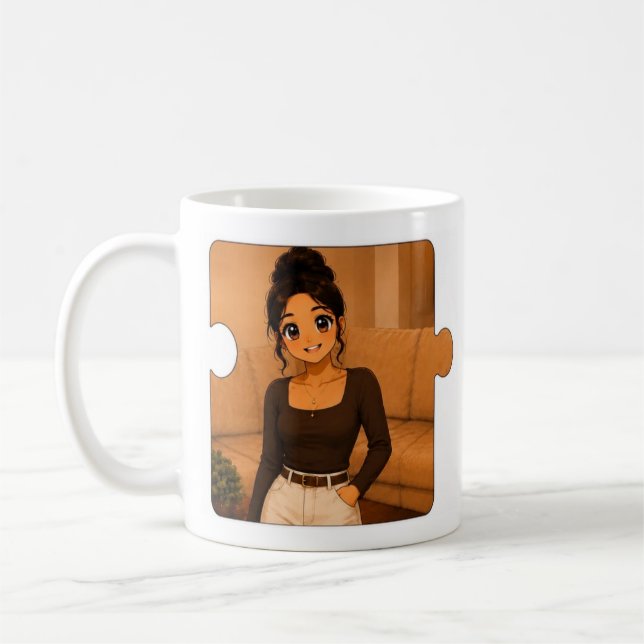 Personalisierte Familien-Passform-Kaffeetasse Kaffeetasse (Links)