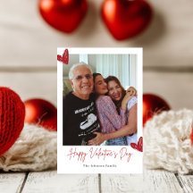Personalisierte Familien-Valentinstag-Fotokarte