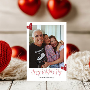 Personalisierte Familien-Valentinstag-Fotokarte Feiertagskarte