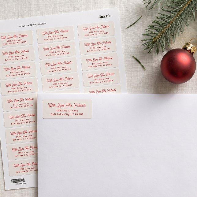 Personalisierte Familien-Weihnachts-Rücksendeadres (Von Creator hochgeladen)