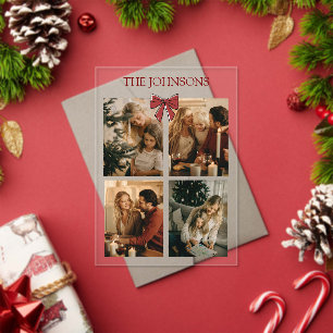 Personalisierte Familien-Weihnachtsfotos-Acrylkart Acryleinladungen