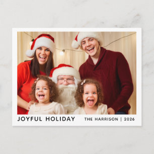 Personalisierte Familien-Weihnachtsgrußkarte Feiertagspostkarte
