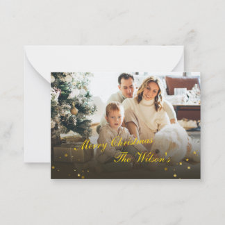 Personalisierte Familien-Weihnachtskarte – Benutze Mitteilungskarte