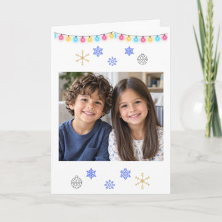 Personalisierte Familien-Weihnachtskarte Karte