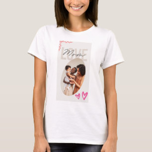 Personalisierte Familienbildvorlage Muttertag T-Shirt